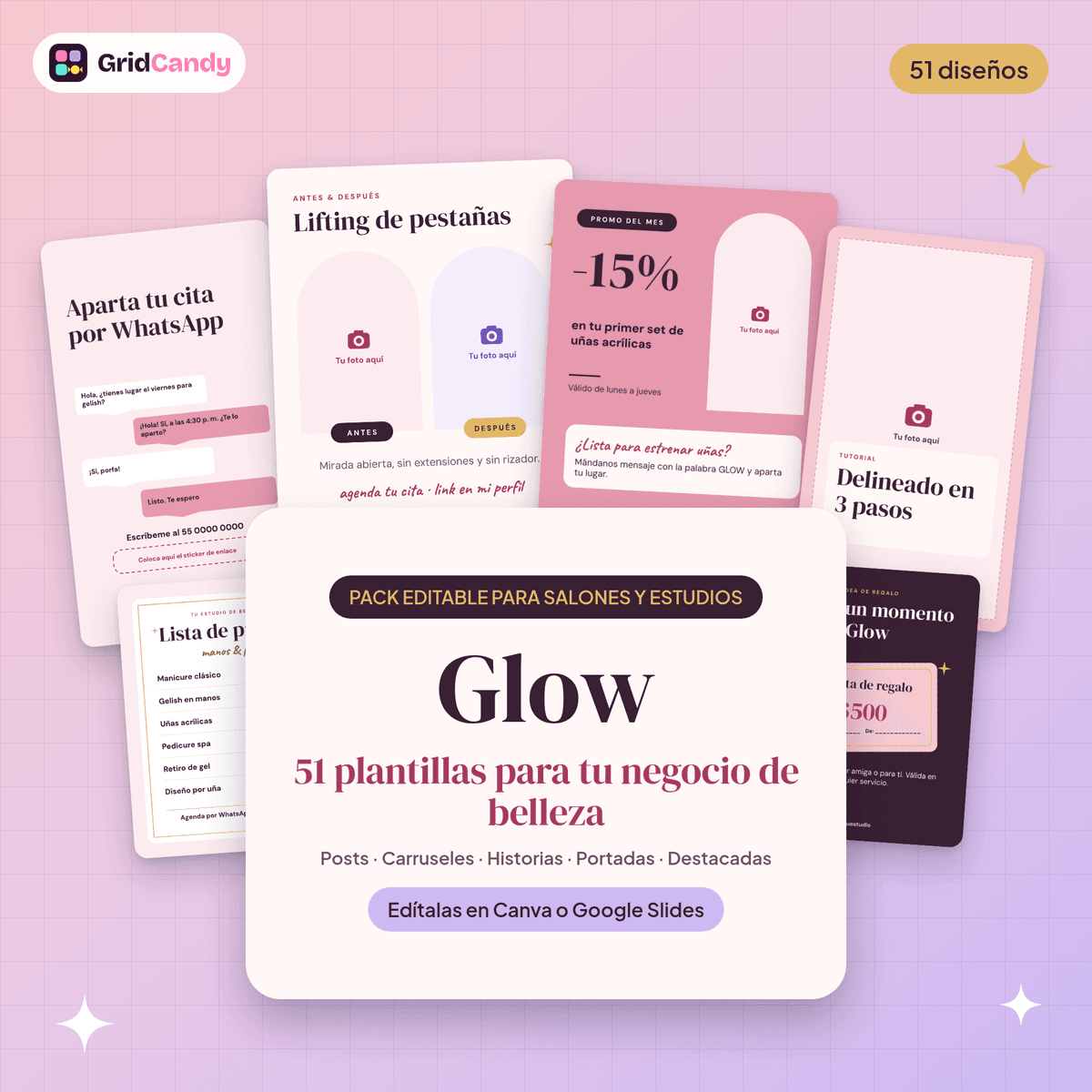 Glow: plantillas para belleza